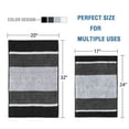 thumbnail image 2 of PrimeBeau Luxurious Absorbent Shag Chenille Bath Rug Set, Microfiber, Non-Slip, Ultra Thick, Pack of 2 (Black), 2 of 7