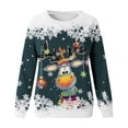 thumbnail image 4 of WEAIXIMIUNG Sweat-Shirt pour Femmes avec Fermeture Éclair Chandails de Noël pour Femmes Mode Adolescentes Manches Longues Col Rond Sweat-Shirt Mignon Renne Graphique Xmas (1), 4 of 4