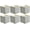 Chevron Grey, variant on Basics Collapsible Cube Storage Organizer Bins, 6-Pack, 10.5 x 10.5 x 11 inches, Chevron Grey
