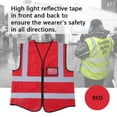 thumbnail image 3 of Cergrey Gilet Réfléchissant Multicolore de Sécurité, Gilet Réfléchissant de Sécurité, Gilet de Sécurité, 3 of 5