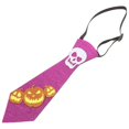 thumbnail image 2 of Halloween Party Necktie Lightweight Cloth Scarf Unisex Pumpkin Skull Design Cosplay Accessory for Masquerade Holiday Events, 2 of 4