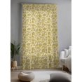 thumbnail image 2 of Sheer Curtains 108 Inches Long, Yelllow Floral Semi Sheer Curtains Light Filtering Window Treatment, Vintage Rustic Plants Flowers Spring Privacy Voile Drapes for Living Room Bedroom 52x108 Inch, 2 of 7