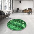 thumbnail image 4 of Ahgly Company Machine Washable Indoor Rectangle Transitional Deep Emerald Green Area Rugs, 7' x 10', 4 of 7