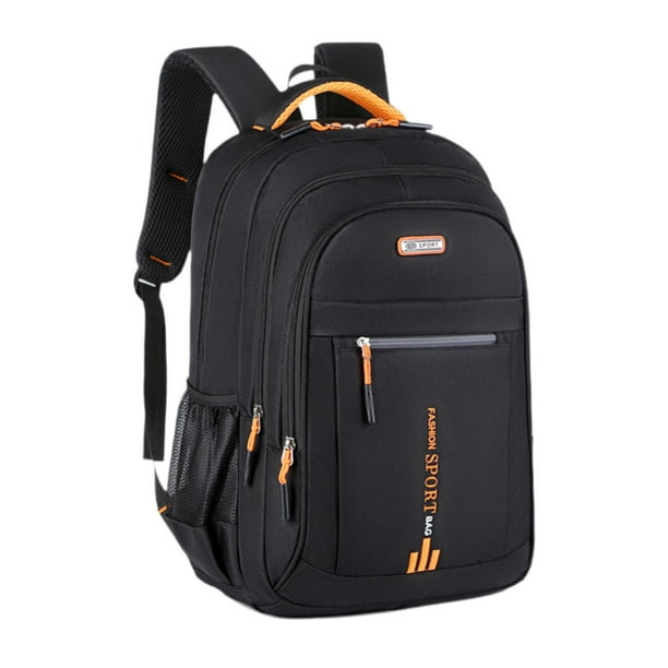 Mochila Yuyangstore para ordenador portátil de nailon gran capacidad Naranja
