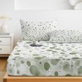 thumbnail image 6 of Twin Sze Fitted Sheet Set - Sage Green Polka Dot 2 Piece Bedding Sets 16" Deep Pocket Fitted Sheet with 1 Pillowcase, Modern Art Abstract Watercolor Dot Brushed Microfiber Hotel Luxury Bed Sheets, 6 of 9