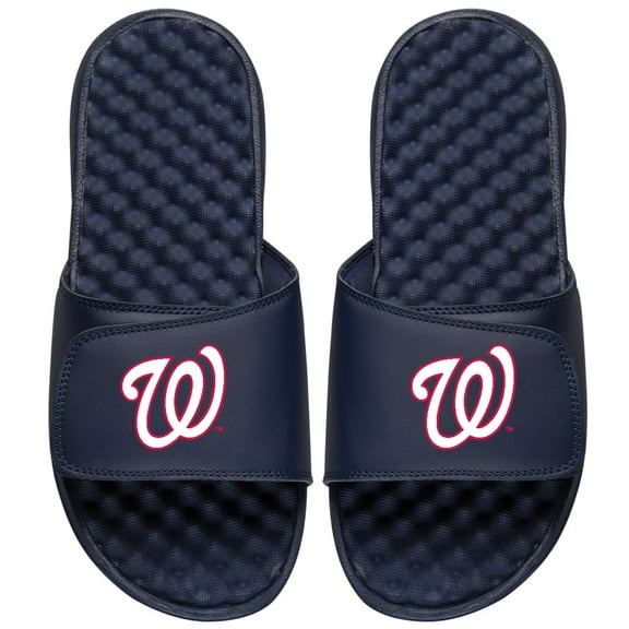 Men's ISlide Navy Washington Nationals Alternate Logo Slide Sandals