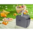 thumbnail image 5 of Unique Bargains Insulated Bag Lunch Bag Reusable Cooler Bag Gray, 5 of 6
