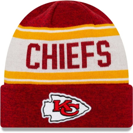 Kansas City Chiefs New Era Knit Stated Cuffed Knit Hat - Red - OSFA