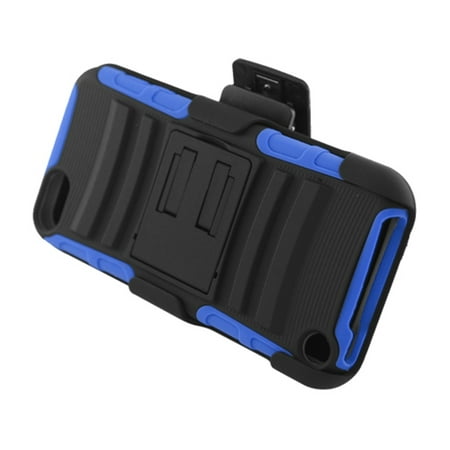 Insten Advanced Armor Dual Layer Hybrid Stand PC/Silicone Holster Case Cover for Apple iPod Touch 5th