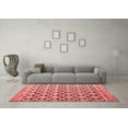 thumbnail image 3 of Ahgly Company Machine Washable Indoor Rectangle Abstract Red Modern Area Rugs, 3' x 5', 3 of 4