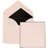 JAM Paper Wedding Invitation Set, Large Square, Black Border Set, White Card with Black Lined Envelope, 50/pack