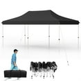 thumbnail image 3 of Demi Bonn 10 X 20 FT Pop up Canopy Tent Foldable Portable Outdoor Canopies Gazebo with Carry Bag, Camping Sun Shelter-Series Party Tent, Black, 3 of 11