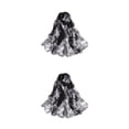 thumbnail image 1 of Thinsony Lightweight Portable Scarf Versatile For Wide Application And Easy Matching With Floral Patterns Black and White 2Set, 1 of 6