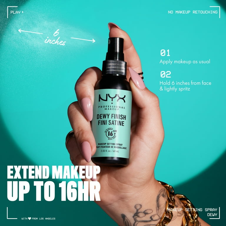 NYX Professional Makeup Dewy Finish Setting Spray, 2.03 fl oz photo 7