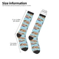 thumbnail image 5 of Daiia Sports Socks Turtles And Corals Printed Novelty Crew Socks for Men Women Knee High Socks Cotton Socks Soft & Breathable Support Unisex Socks, 5 of 9