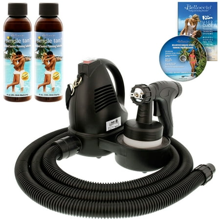 Premuim Simple Tan Sunless Airbrush HVLP SPRAY TANNING SYSTEM 8, 12 DHA Solution