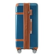 thumbnail image 5 of 3 Piece Hardshell Luggage Sets with Double Spinner Wheels, Lightweight Suitcase with TSA Lock, 20in Carry on Luggage 24in 28in Check in Luggage, Blue, 5 of 9