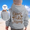 thumbnail image 2 of Vividxx Boys Hoodies Cute Letter Print Long Sleeved Hooded Sweatshirt Casual Loose Pullover For Fall Winter Clothes 5-6 Years, 2 of 7