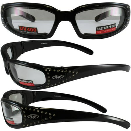 Global Vision Eyewear Marilyn 3 CF 3 FM Sunglasses with EVA Foam, Clear Lens, 1 Piece)