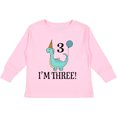 thumbnail image 3 of Inktastic 3rd Birthday 3 Year Old Dinosaur Party Boys or Girls Long Sleeve Toddler T-Shirt, 3 of 5