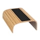 thumbnail image 4 of Mesa auxiliar rectangular de madera con reposabrazos, antideslizante, para sofá, portátil, para aperitivos beige, 4 of 8