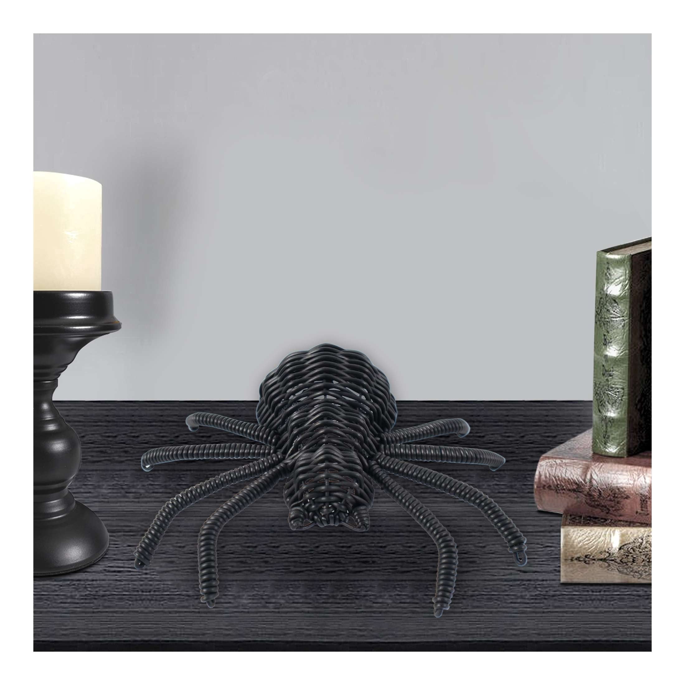 Woven Spider Decoration, Black, 8" x 7", Halloween by Way To Celebrate