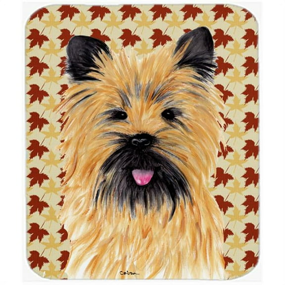 Cairn Terrier Fall Leaves Portrait Mouse Pad, Hot Pad or Trivet