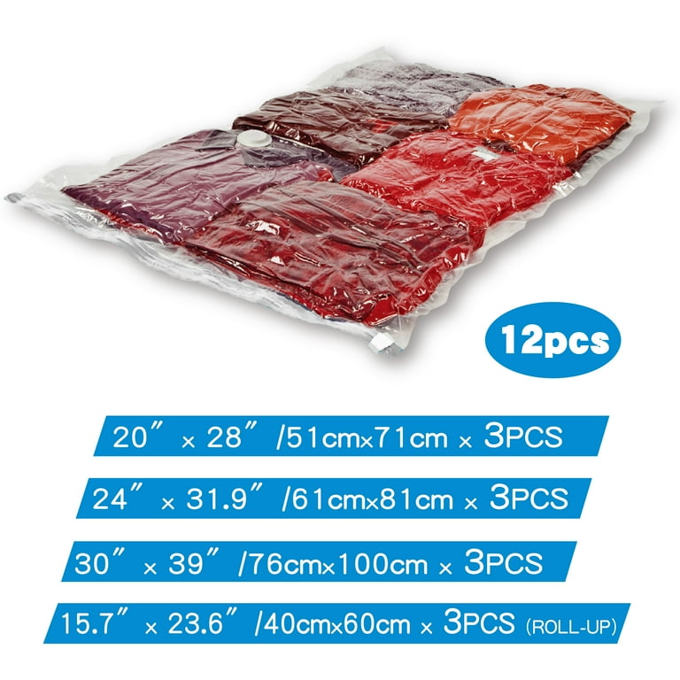 Vacpack Space Saver Bags, 12 Pack Variety Vacuum Storage Bags with