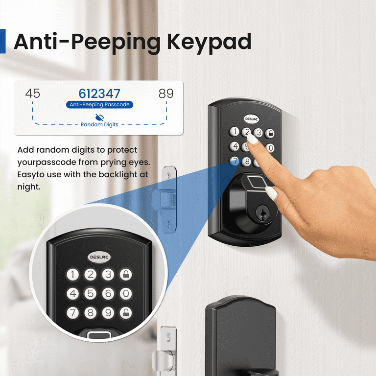 DESLOC A100F Electronic Keypad Door Lock Handle Set photo 2