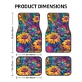 thumbnail image 2 of Salouo Psychedelic Sunflowers for Car Floor Mat Set of 4–Car Carpet Mats - Car Mats with Anti-Slip Backing & Driver Heel Pad Universal Fit for Cars, Trucks, SUVs, and Vans, 2 of 6
