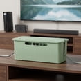 thumbnail image 3 of Power Strip Cable Management Box with Lid and Cord Openings, 9.25 x 4.72 x 4.53 In, Green, 3 of 6