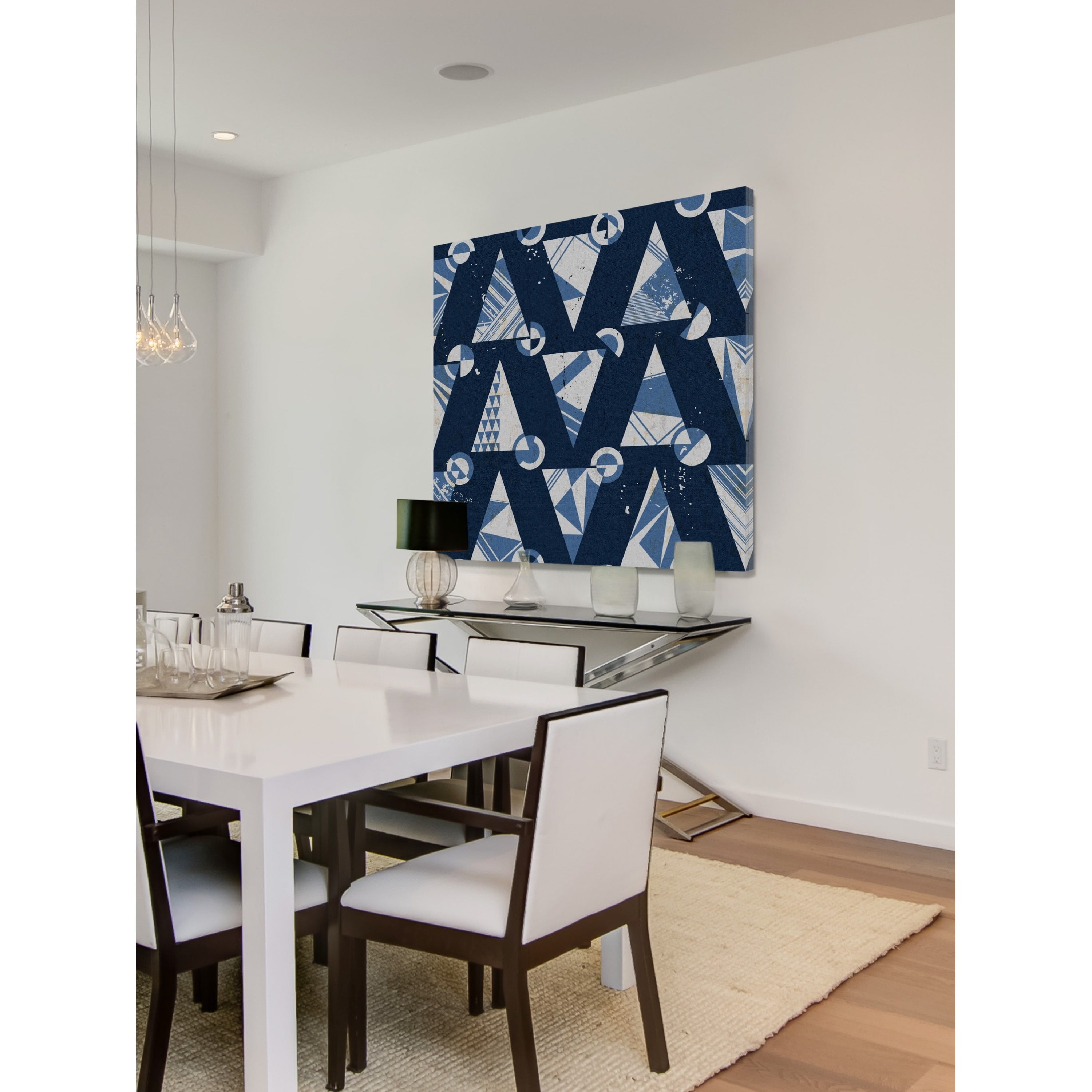 "Between Dark Lines" Painting Print on Wrapped Canvas
