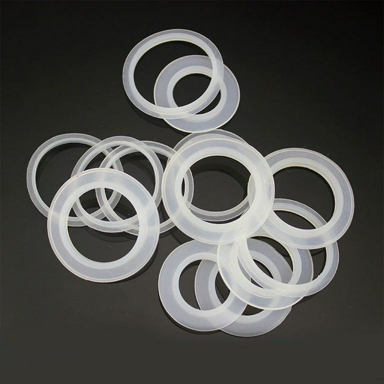 QIFEI 10Pcs Tub Stopper Gasket for Tub Drain Assemblies Silicone Ring  Gasket Replacement Bathtub Sink Pop Up Plug Cap Washer Seal Clear 