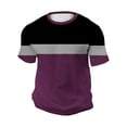 thumbnail image 4 of Waffle Knit Tops for Men Big and Tall Workout T-Shirt Casual Short Sleeve Color Blocked Stretchy Gym Shirts, 4 of 6