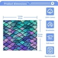 thumbnail image 4 of 4 Pack Colorful Scales Pure Cotton Washcloths 12 x 12 Inch Reusable Absorbent Soft Cotton Face Towels Fingertip Towels Set for Gym Towels,Hotel and Spa Wash cloth, 4 of 7