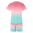 thumbnail image 6 of Men'S Track Suits 2 Piece Short Sleeve Po|o Shirt Shorts with Side Pockets Fashion Tracksuit Summer Beach Casual Sets (Pink,5XL), 6 of 6