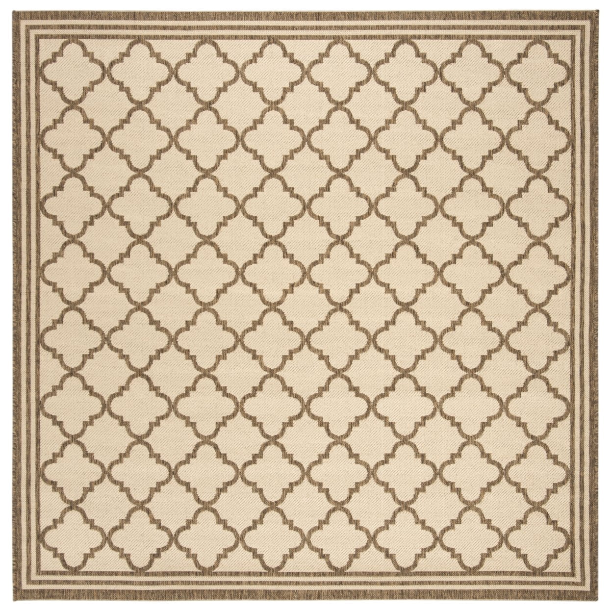 SAFAVIEH Beach House Richard Geometric Indoor/Outdoor Runner Rug, Cream/Beige, 2'2" x 12'