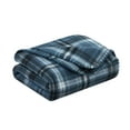 thumbnail image 7 of Mainstays Cozy Blue Plaid Fleece Throw Blanket, 50"x 60", All Ages, 7 of 7