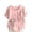 Pink, variant on Vmvidoty Crew Neck Cotton Linen Blouses for Women Dressy Casual Tops Summer Short Sleeve Shirts Fashion Clothes Purple XXXL