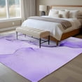 thumbnail image 5 of Purple Marble Large Area Rugs for Bedroom Living Room, Soft Non Slip Carpet Bedside Rug, Modern Abstract Waves Silvery Farmhouse Rectangular Floor Cover Kitchen Accent Rug 5'x8' for Office, 5 of 9
