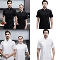 thumbnail image 2 of Mens Lightweight Short Sleeve Coat Button Closure Breathable Mesh Kitchen Restaurant Uniform Jackets with Pocket, 2 of 14