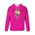 thumbnail image 4 of Aobny Pink Oversized Hoodies for Men Skull Hooded Sweatshirts Men Plus Size Fall Tops,M, 4 of 6