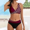 thumbnail image 7 of Swim Suits for Women 2024 Two Piece Fashion Bathing Suit Front Cross Swimsuit with Shorts Tummy Control Push Up Bikini Sets, 7 of 7