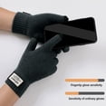 thumbnail image 5 of Jamicy Winter Touchscreen Gloves for Men Touch Screen Texting Soft Knit Outdoor Keep Warm Gloves Stretchy Gloves, 5 of 6