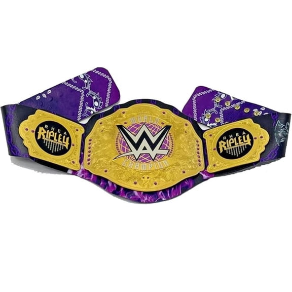 WWE Rhea Ripley Women's Championship Belt Replica Adult Size Brass Leather
