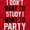 Red, variant on Don’t Want To Study To Party College Plus Size Crewneck Graphic Tee Shirt Brisco Brands 3X