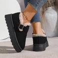 thumbnail image 5 of Rokment Platform Slip on Snow Ankle Boots for Women with Fleece Lined 2025 Fashion Casual Winter Thermal Potato Clogs Booties Black Size 6, 5 of 9