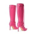 thumbnail image 4 of DREAM PAIRS Women's Metallic Stiletto Heeled Knee High Boots Sexy Fashion Pointed Toe Dress Boots with Stud and Zipper Tassel, 4 of 7