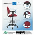 thumbnail image 2 of Boss Office Products Contoured Drafting Stool with Arms, in Burgundy, 2 of 8