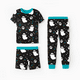 thumbnail image 1 of PatPat Pijamas de bambú para niñas pequeñas y niños con estampado divertido (traje de 3 piezas ajustado), 1 of 2